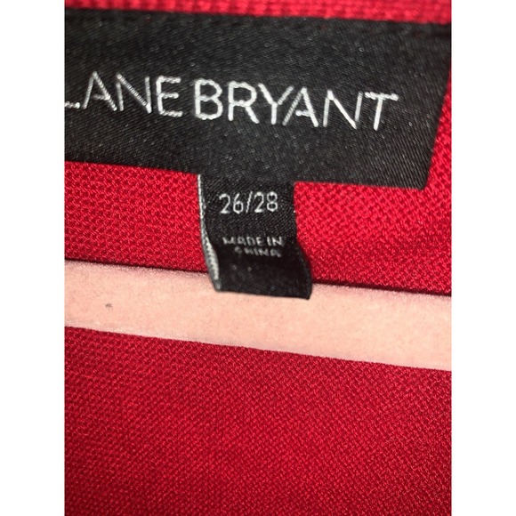 Lane Bryant Womens Sweater 26-28 Red Long Sleeve - Picture 3 of 6